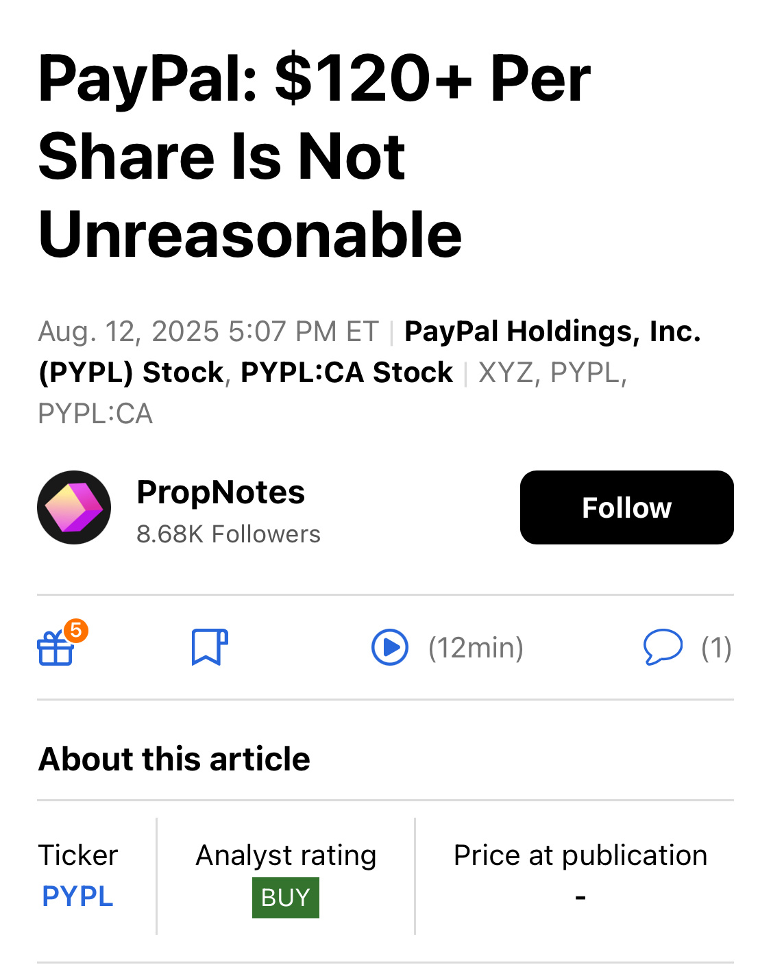 PayPal：1株当たり120ドル以上は無理ではない - moomooコミュニティ