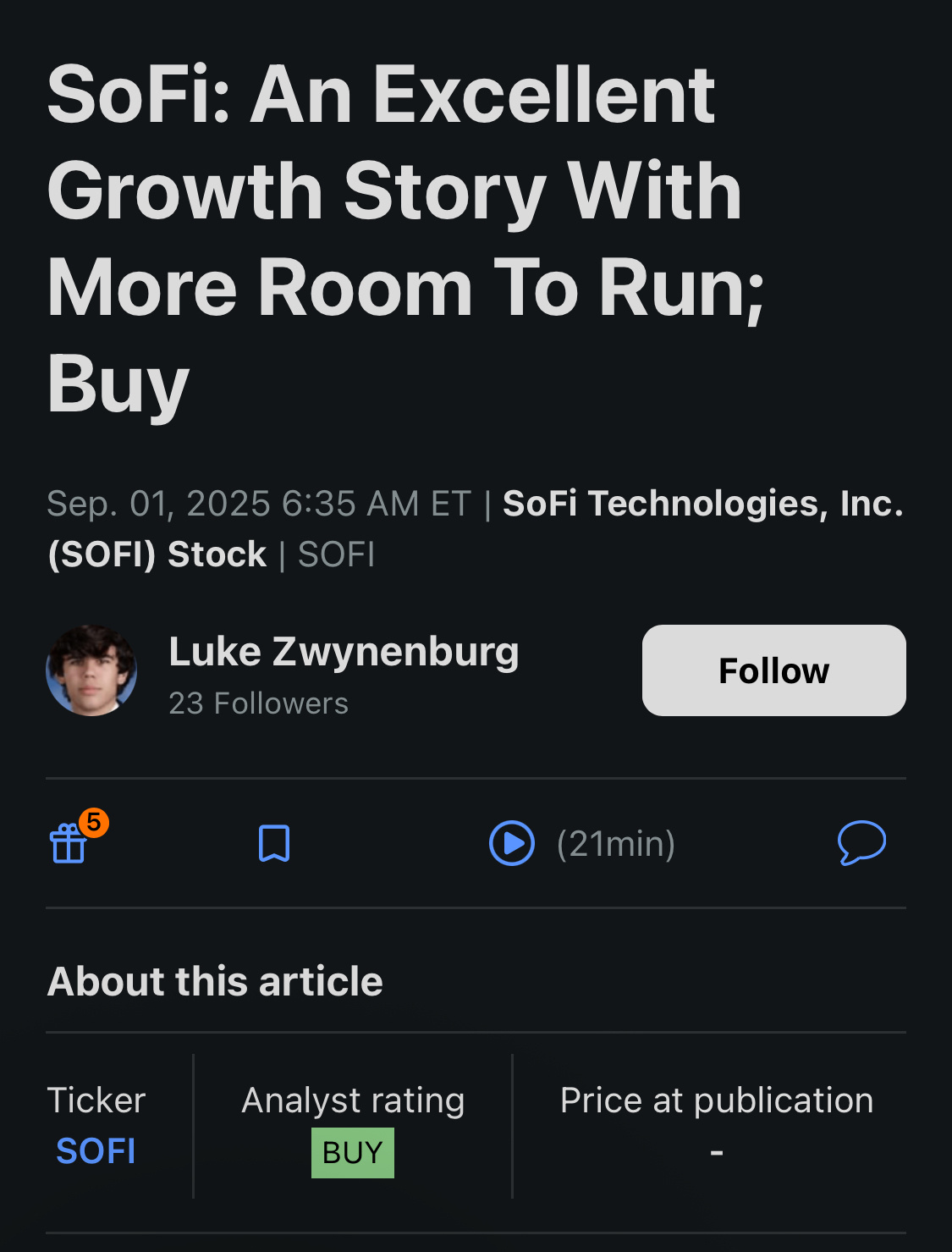 SoFi: A great growth story with room for more growth. Buy - moomoo Community