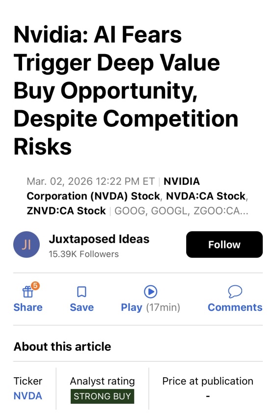 NVIDIA: Concerns over AI trigger undervalued buying opportunity despite competitive risks