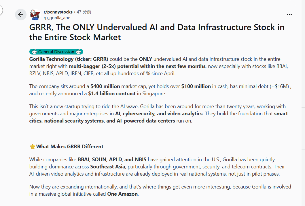 GRRR，被整个股票市场低估的AI和数据基础设施股