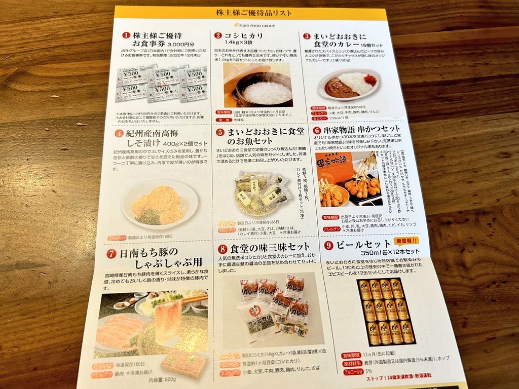 *Arrival privilege catalog*  FujiFood June-end privilege 100 shares £3000 privilege item  I have received shabu-shabu meat and kushikatsu set (30 pieces) in the...