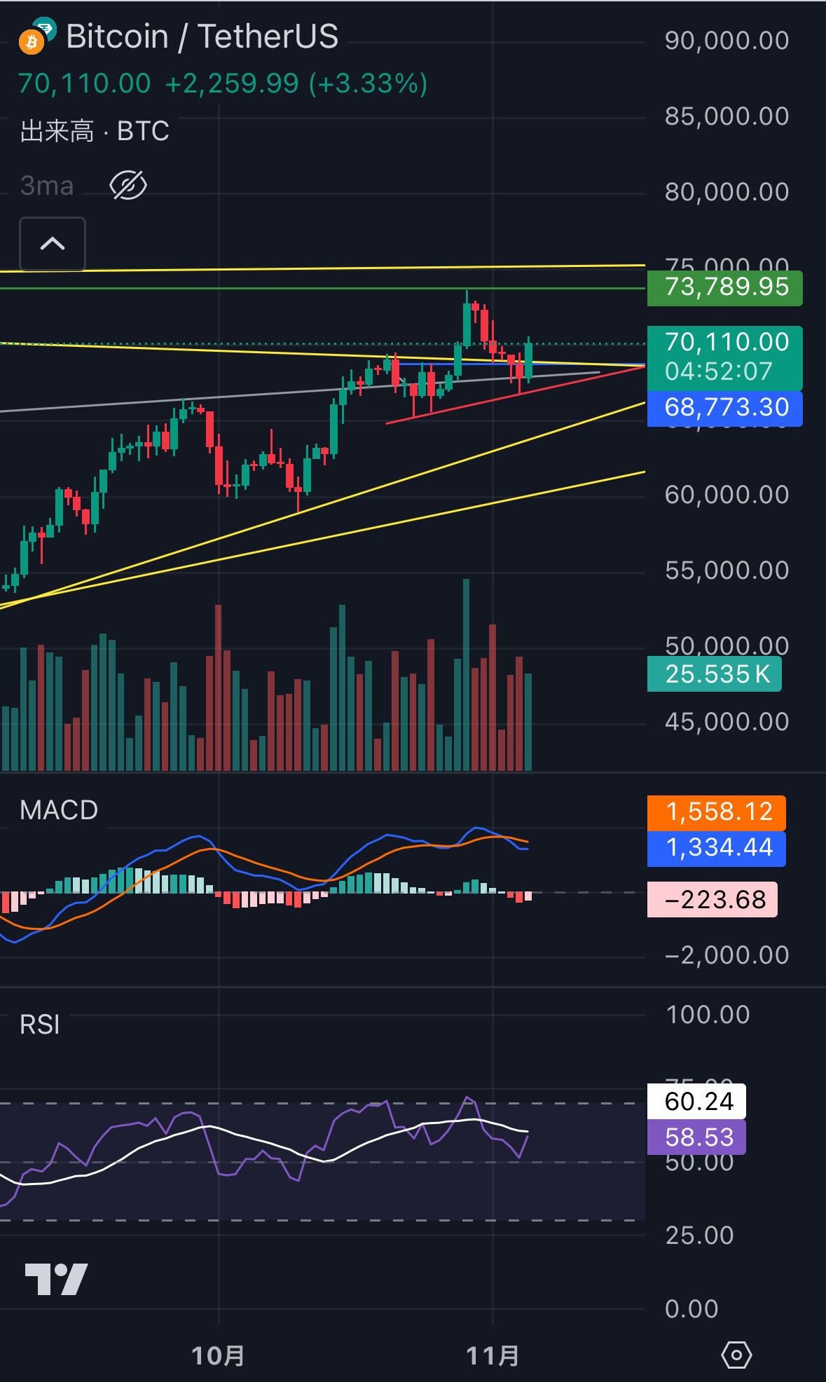 BTC日足