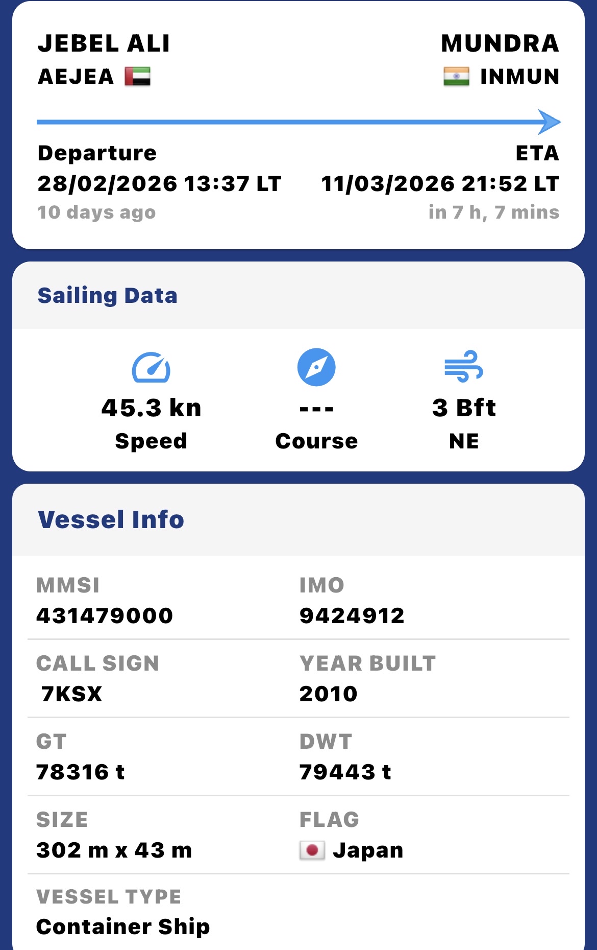 Possible hits on three vessels including MOL