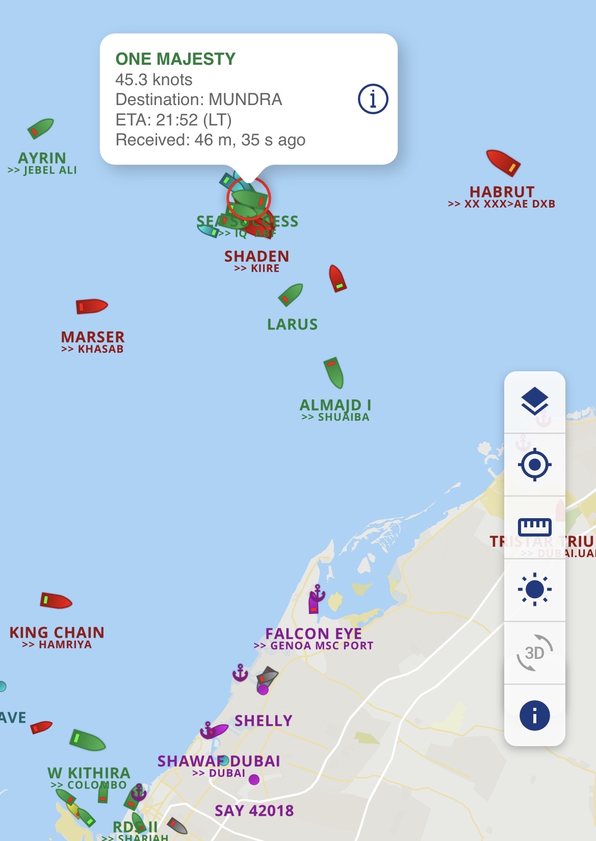 Possible hits on three vessels including MOL