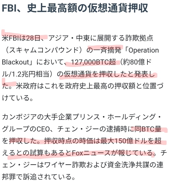 FBI与星链助力美国比特币持仓暴赚中