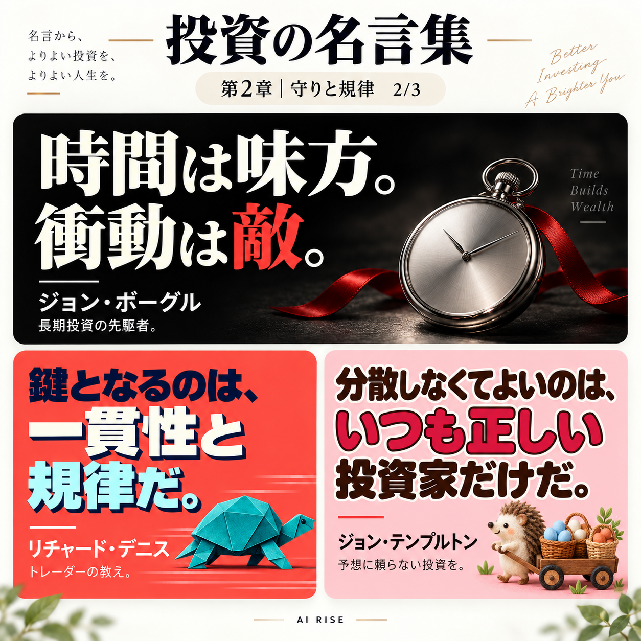 保存版🎁】投資の名言集📖｜シリーズ・第2章「守りと規律」🐣 - คอมมิว