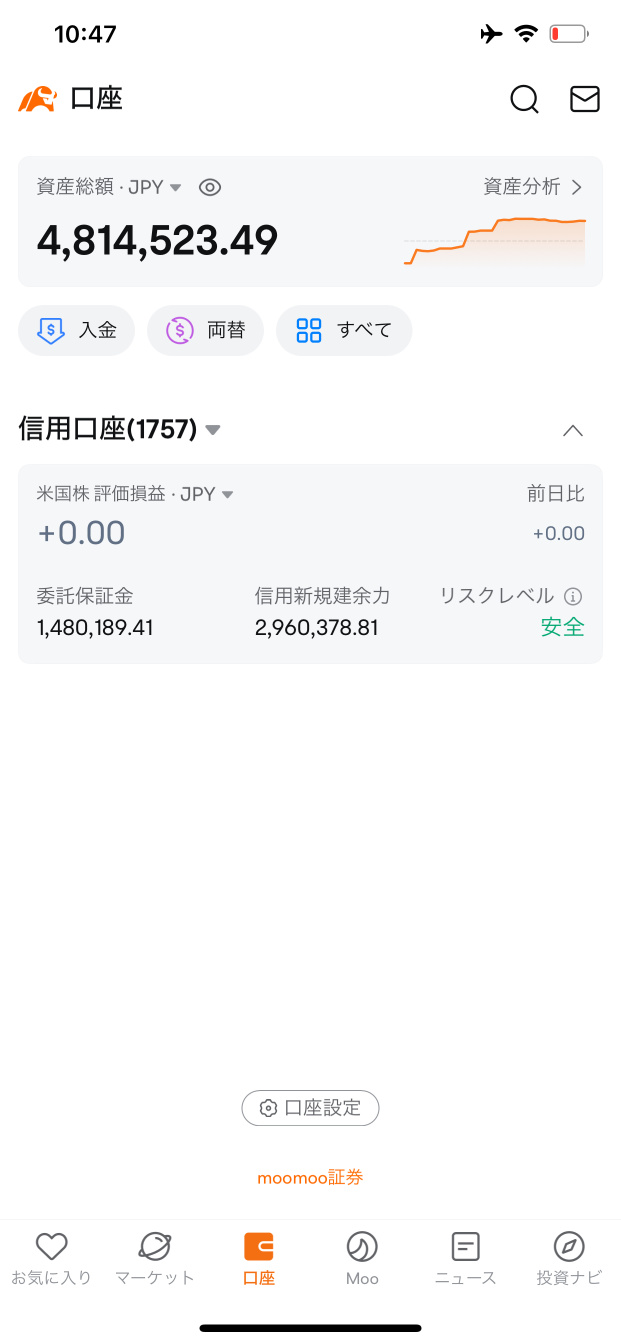 信用取引口座 開設完了☑️