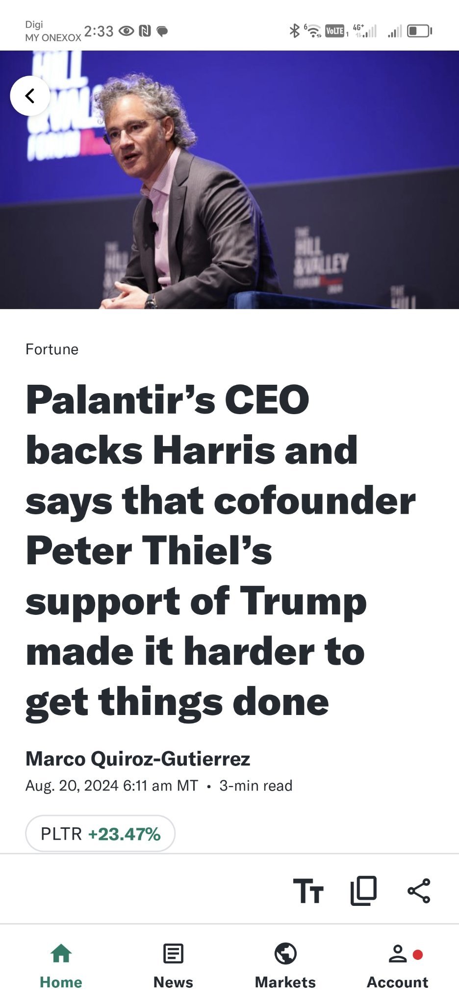 $Palantir (PLTR.US)$  I think it is the time to take the profit