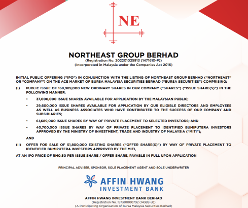 Northeast Group launches IPO,  Subscription Opens on September 26