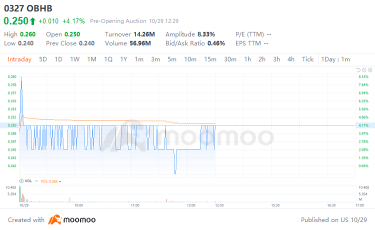 市場活躍者｜Ob Holdings在首次公開上漲超過4％