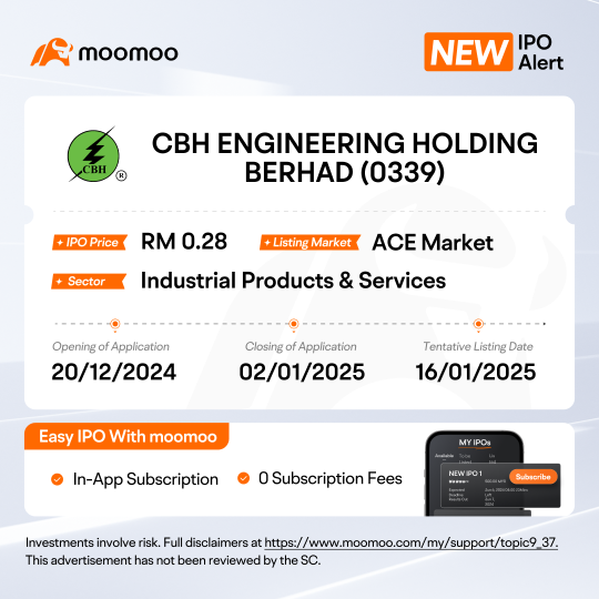 CBH Engineering Holding Berhad Launches IPO, Subscription Opens on 20th December 2024 