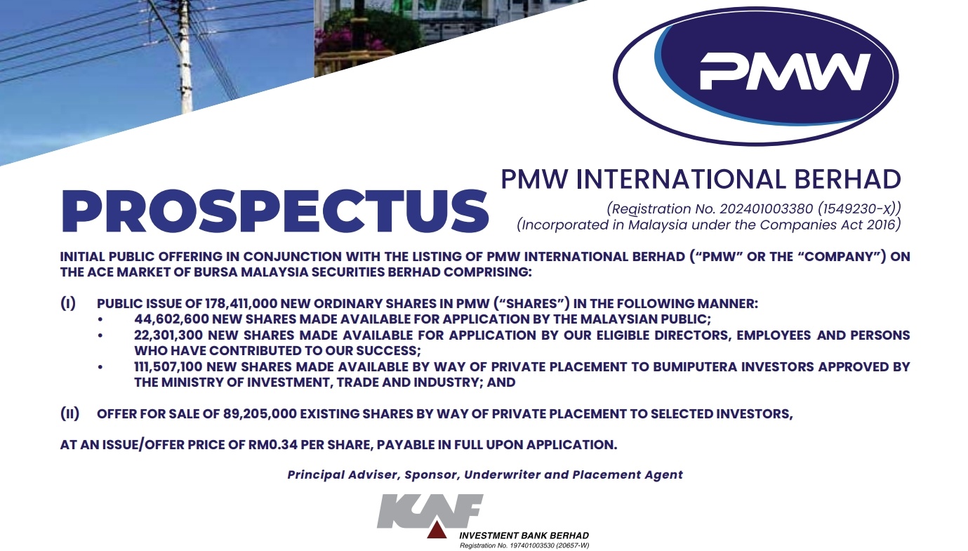 PMW International Berhad 推出首次公开募股(IPO)，认购截止日期为2025 年11 月... - moomoo 社区