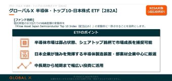 Global X 日本半導体精選10強 etf（282A）の3つの要点 💡